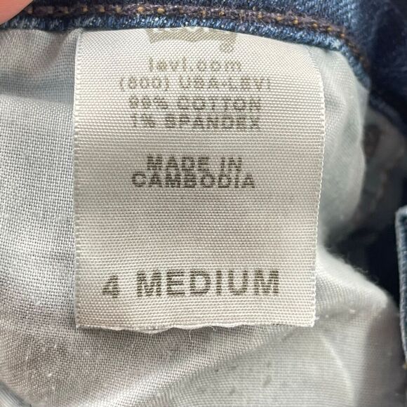Levi's Blue Zip-fly button Straight Leg Jeans Size 4 Medium 545 - Picture 12 of 13
